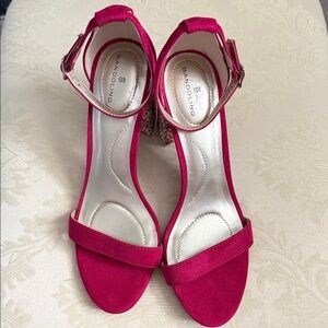 Bandolino Fuchsia Pink Strappy Block Heel Sandals